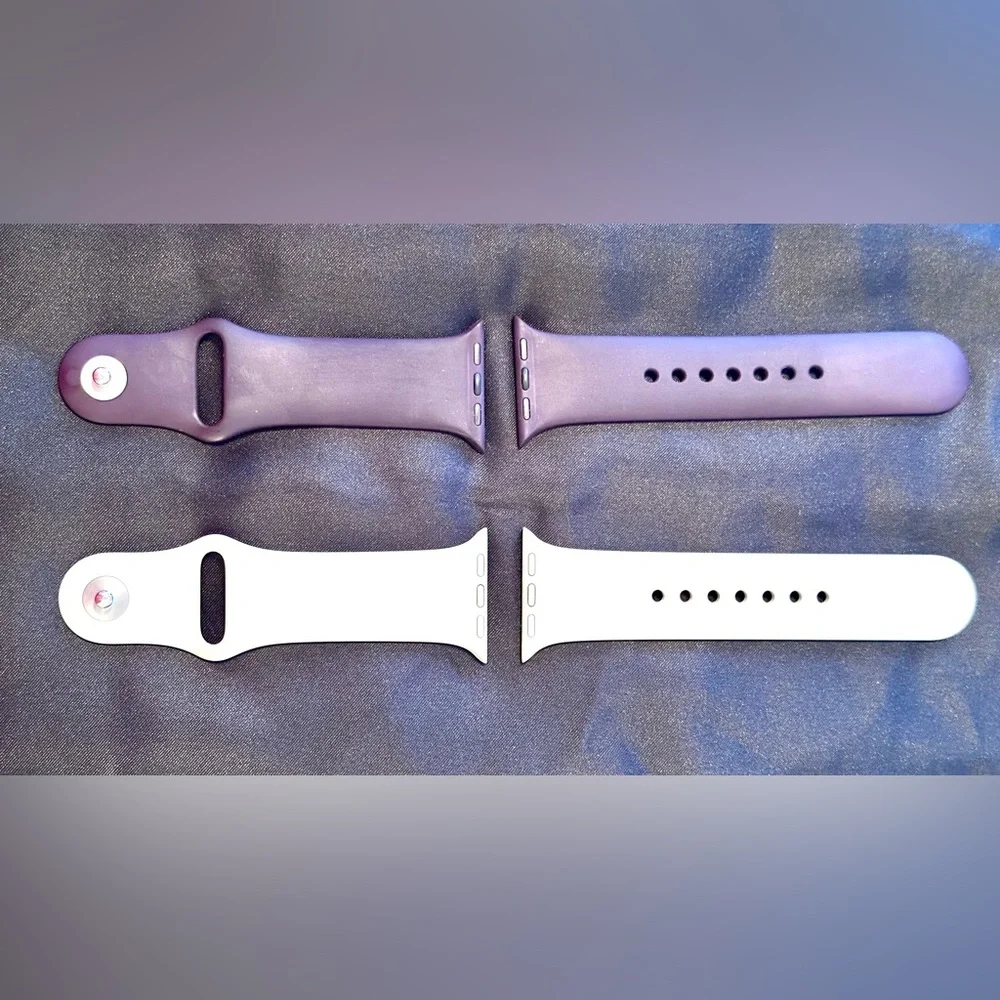 Silicone Smartwatch Bands in Cream/Checkerboard Gray/ Brown Universal Fit